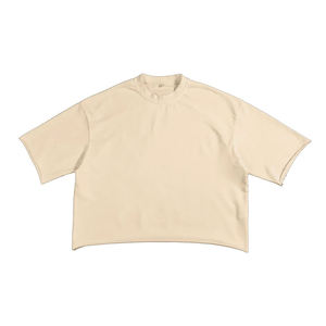 เสื้อยืดคอตตอนทรงบ็อกซี่ สตรีทแวร์ พิมพ์โลโก้ได้ตามต้องการ สำหรับผู้ชาย ทรงโอเวอร์ไซส์ คอกลม ผ้าเรียบ ไม่ยับ ระบายอากาศได้ดี แขนปกติ น้ำหนัก 250 กรัม - Product Image 6