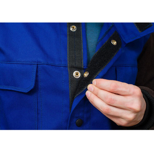 Veste de sécurité en coton perforé et cuir de vachette fendu FR avec boutons-pression, protection contre les étincelles et la chaleur pour le corps - Product Image 6