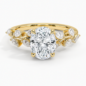 Amaranta Moissanite <b>Solitaire</b> Engagement <b>Ring</b> 14K Gold Plated Prong Setting GRA Certified Unisex Wedding Anniversary Gift Party - Product Image 1