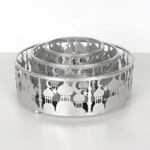 2 Tier Moon Eid Mubarak Ramadan Islam Musulmán Cake Stand Metal Cobre Mezquita Postre Candy Round Cake Serving Tray - Product Image 6