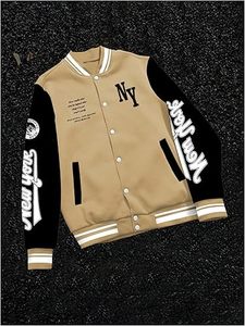 Veste d'hiver confortable pour homme, style Letterman, col montant, logo frontal, coupe-vent, haute qualité, écologique, séchage rapide, respirante - Product Image 5