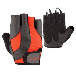 Half Finger <b>Weight</b> Lifting <b>Gloves</b> With Wrist Support Breathable Leather Gym Fitness <b>Training</b> <b>Glove</b> Unisex Adjustable Strap - Product Image 4