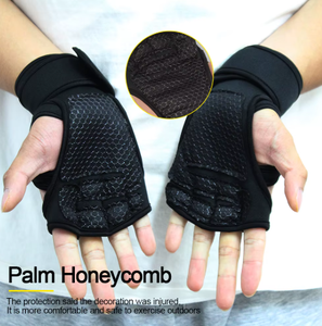 Breathable Sports Gloves Wrist Length Black Red Polyester Style For Spring Autumn Workout Use - Product Image 6