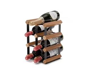 Porte-bouteilles en métal géométrique pour 4 bouteilles, support de comptoir moderne, présentoir de rangement pour table, décoration de bar à domicile - Product Image 5