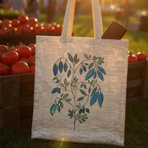 Durable Heavy Duty Fashion Cartoon Canvas <b>Tote</b> Bag Large Capacity Reusable Eco-Friendly Grocery Shopping Bag - Product Image 1