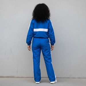Custom Women's Cropped Crewneck <b>Sweatshirt</b> & Pant Suit Set Relaxed Fit Sweatsuit with Front Logo for Winter - Product Image 4