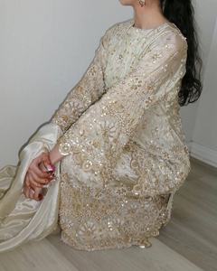 Ensemble de salwar kameez à motif floral de créateur, en faux georgette, avec broderie lourde, pour mariage indien/pakistanais, décontracté, séchage rapide - Product Image 6