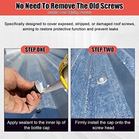 Tapones Metálicos de 35mm y 28mm para Tornillos de Techo, Sellado Hermético sobre Cabezas de Tornillos Existentes para Evitar Fugas, Resistentes a los Rayos UV