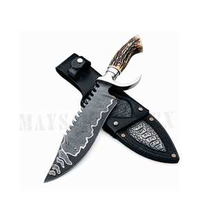 มีดทำมือซานไม ดามัสกัส คูครีทองแดง ด้ามกระดูกอูฐ - Product Image 3