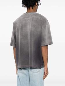 T-shirt Homme Oversize Uni à Manches Courtes Col Rond Col Montant en Coton Lavé Coupe Décontractée Longueur Standard Noir Respirant 280g - Product Image 5
