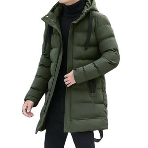Veste d'hiver décontractée mince de style coréen pour hommes manteau en coton épaissi à la mode rembourrage en tissu lisse travail usage quotidien - Product Image 5