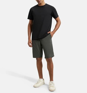 Pantalones Cortos Cargo de Verano para Hombre, 100% Algodón, Sólidos, Casuales, Clásicos, Corte Ajustado, con Botones Bordados, Antiarrugas y Transpirables - Product Image 6