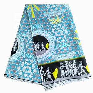 ผ้าฝ้ายพิมพ์ลายแอฟริกันสีสันสดใสสำหรับตัดเย็บเสื้อผ้าตามสั่ง งานโบสถ์ ชุดนักเรียน บริการผลิตแบบ OEM ODM - Product Image 6