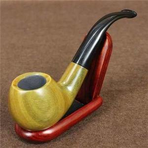 Pipe à fumer en bois écologique, bois naturel massif, pipe à tabac faite à la main - Product Image 4