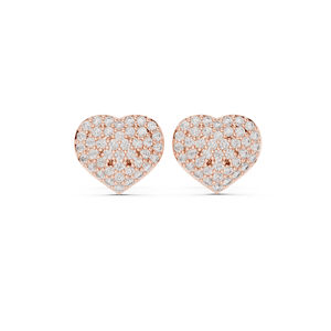 Boucles d'oreilles en or jaune 14 carats avec diamant rond cultivé en laboratoire pour un usage quotidien, pour femmes |   Nouveau diamant cultivé - Product Image 3