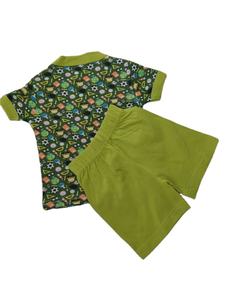 Conjunto de ropa de algodón informal certificado GOTS para niños pequeños Diseño floral ODM/OEM disponible - Product Image 2