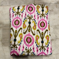 Tissu floral imprimé en coton lavé non tissé de qualité supérieure, matière cambric écologique, organique, douce, respirante et légère pour sacs