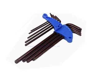 Jeu de clés Allen courtes à motifs (9 pièces, marron) – Kit d'outils pour systèmes de réglage moteur - Product Image 1