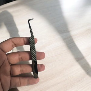 แหนบต่อขนตาแบบแม่นยำทำจากสเตนเลสสตีลอุปกรณ์ต่อขนตาเพิ่มวอลลุ่ม90องศาโลโก้ออกแบบได้ตามต้องการ - Product Image 2