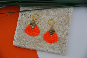 Textured Finish Beaded Earrings Pattern Style Beaded Earrings Smooth Finish Beaded Earrings Wholesale Factory Price Item Beaded - Product Image 4