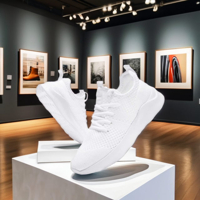 WYPEX Sleek Minimalist Design Sneakers Breathable Mesh Lining Trendy Lace-Up Comfort Flexibility Enhanced Fashionable Trend