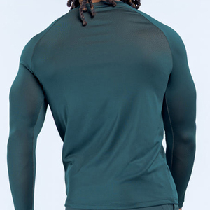 Camisetas de Gimnasio de Manga Larga para Hombre, Transpirables, de Poliéster, de Secado Rápido, Cuello Redondo, Camisetas de Entrenamiento Físico para Hombre al por Mayor - Product Image 2