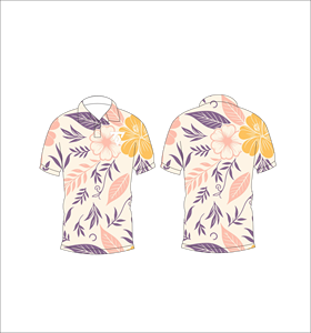 Polo personnalisé à imprimé floral tropical, manches courtes, respirant, décontracté, uniforme de golf, t-shirt pour homme - Product Image 3