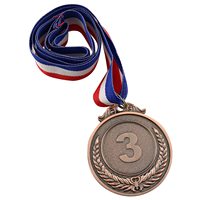 Médailles de baseball personnalisées en alliage de zinc avec ruban, plaquées or et argent, récompenses en métal pour les tournois sportifs et événements scolaires