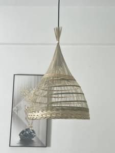 Lámpara de Techo de Bambú Natural Tejida, Estilo Japonés, Simple, Rústica, para Decoración de Interiores de Casa de Campo, Cafetería - Product Image 6