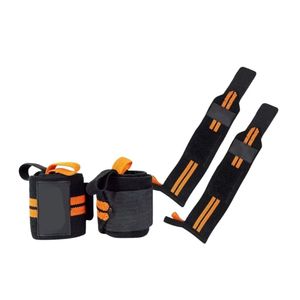<b>Black</b> and Orange Cotton <b>Wraps</b> Durable Fitness <b>Wraps</b> Protective Wrist Bandage for Bodybuilding Workout Straps Custom - Product Image 2