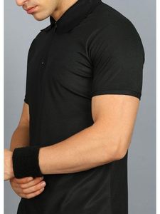 Vêtements de sport pour la salle de sport, résistants aux odeurs, séchage rapide, haut de gamme pour homme, prix d'usine, t-shirt polo 100% polyester pour homme, haute élasticité, coupe ajustée - Product Image 2