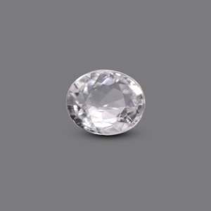 Green Amethyst Oval Cut Loose Gemstone 6.1 Carat Synthetic White Zircon for Fine Jewelry - Product Image 1
