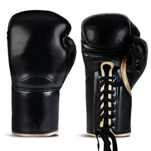 Guantes de Boxeo de Cuero con Diseño de Cordones para Entrenamiento de MMA, Muay Thai y Combate, Talla Personalizada - Product Image 1