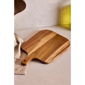 Tabla de cortar y servir multiusos de madera de acacia y mármol negro con asa, de doble material, para cocina, al por mayor - Product Image 6