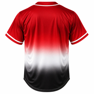 Custom Gradient Baseball Jersey Men's Short Sleeve V-Neck Moisture Wicking Polyester Sport Shirt All Seasons Team Uniform - Product Image 2