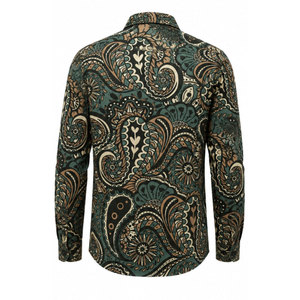 Camisa de Trabajo Unisex de Manga Larga, Algodón, Estampado Paisley, Antiestática, Impermeable, Tallas Grandes, Cómoda, Uniforme de Moda - Product Image 3