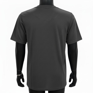 T-shirt pour homme personnalisé, couleur unie, 100% polyester, col rond, manches courtes, respirant, pour le sport et la course à pied - Product Image 3