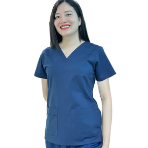 Premium Unisex Scrubs Customize Hospital Medical Nurse Uniform V-Neck Top Cargo Pants <b>Doctor</b> Nursing Workwear Surgical Scrub <b>Set</b> - Product Image 1