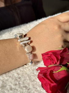 Charming Rainbow Moonstone Trendy 925 Sterling Handmade Party Wear <b>Bracelet</b> Rocking Style <b>Gemstone</b> <b>Bracelets</b> Party Wear <b>Bracelet</b> - Product Image 6