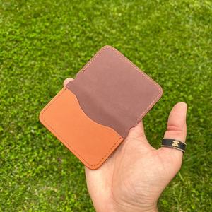 Porte-cartes en cuir cousu à la main portefeuille personnalisé petit ami pour hommes poche avant tous les jours LCR-0065G de transport - Product Image 4