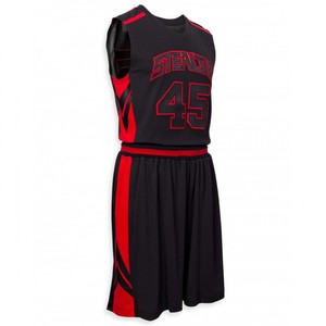 Ensemble de maillot de basket-ball des Raiders, débardeur sans manches rouge avec short, unisexe adulte, séchage rapide, 100% polyester, imprimé à l'écran - Product Image 2