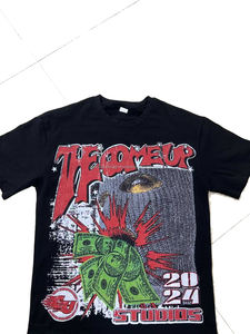 Meilleurs T-shirts et shorts décontractés tendance, streetwear personnalisé, T-shirts délavés à l'acide, impression par transfert thermique, polyester, ensemble 2 pièces pour hommes - Product Image 3