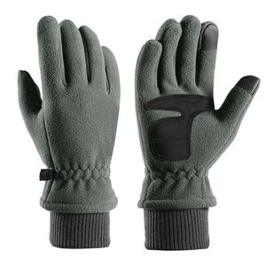 Guantes de lana para hombre, a la moda, cálidos para invierno, impermeables, de piel de oveja, para trabajar en invierno. - Product Image 1