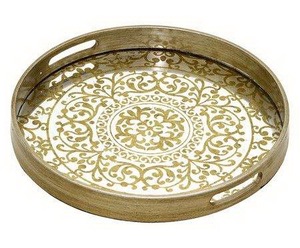 Bandeja de Servir Multiusos de Madera Maciza, Bandeja para Té, Café, Desayuno, Exhibición de Alimentos, Personalización Disponible - Product Image 3