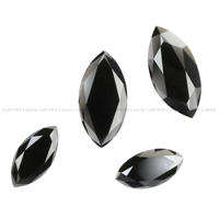 Diamant naturel fantaisie noir opaque taille marquise de 9 x 4,5 mm, calibré et non monté, pour la création de bagues personnalisées, de pendentifs, de boucles d'oreilles et de colliers