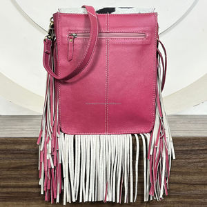 Nueva tendencia de alta calidad, bolso cruzado con flecos de cuero genuino mecanizado a mano para mujer, bolso de diseñador, bolsos de hombro Vintage de lujo - Product Image 6