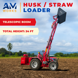 Cargador Telescópico AM Works para Tractor Mahindra de Más de 49HP 4WD, 1 Año de Garantía Hidráulica, Capacidad de 400kg, Altura de Descarga de 18 pies - Product Image 2