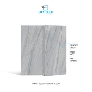 Lujosas baldosas de porcelana moderna Porcelanto gris 600x1200 de la colección Matt para centros comerciales, oficinas, lugares públicos, paredes, pisos y villas. - Product Image 2
