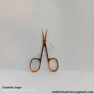 Ciseaux à cuticules personnalisés avec logo, ciseaux à cuticules pour manucure, acier allemand, finition dorée, lames aiguisées, durables, ciseaux pour droitiers - Product Image 6