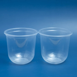 Vasos de plástico PP transparentes desechables en forma de U de 12oz, 16oz y 20oz, impresos a medida, de fábrica, a bajo precio, con tapas para té, té de burbujas y leche. - Product Image 1